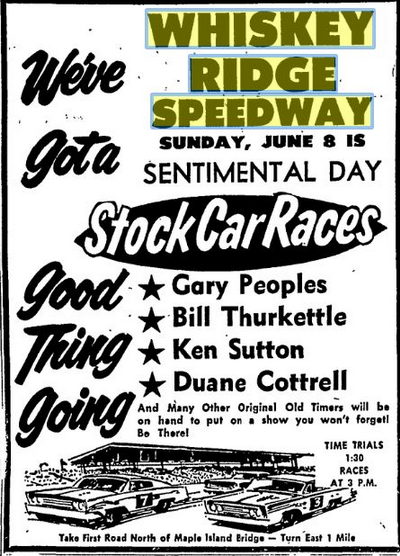 Whiskey Ridge Raceway (Whiskey Ridge Speedway, Whisky Ridge) - June 1969
